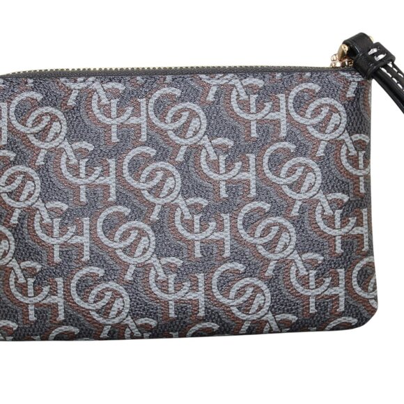 COACH Women's Corner Zip Wristlet with Monogram Print (Black) - Picture 5 of 15